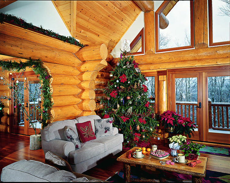 DIY Log Cabin Christmas Decorations on a Budget